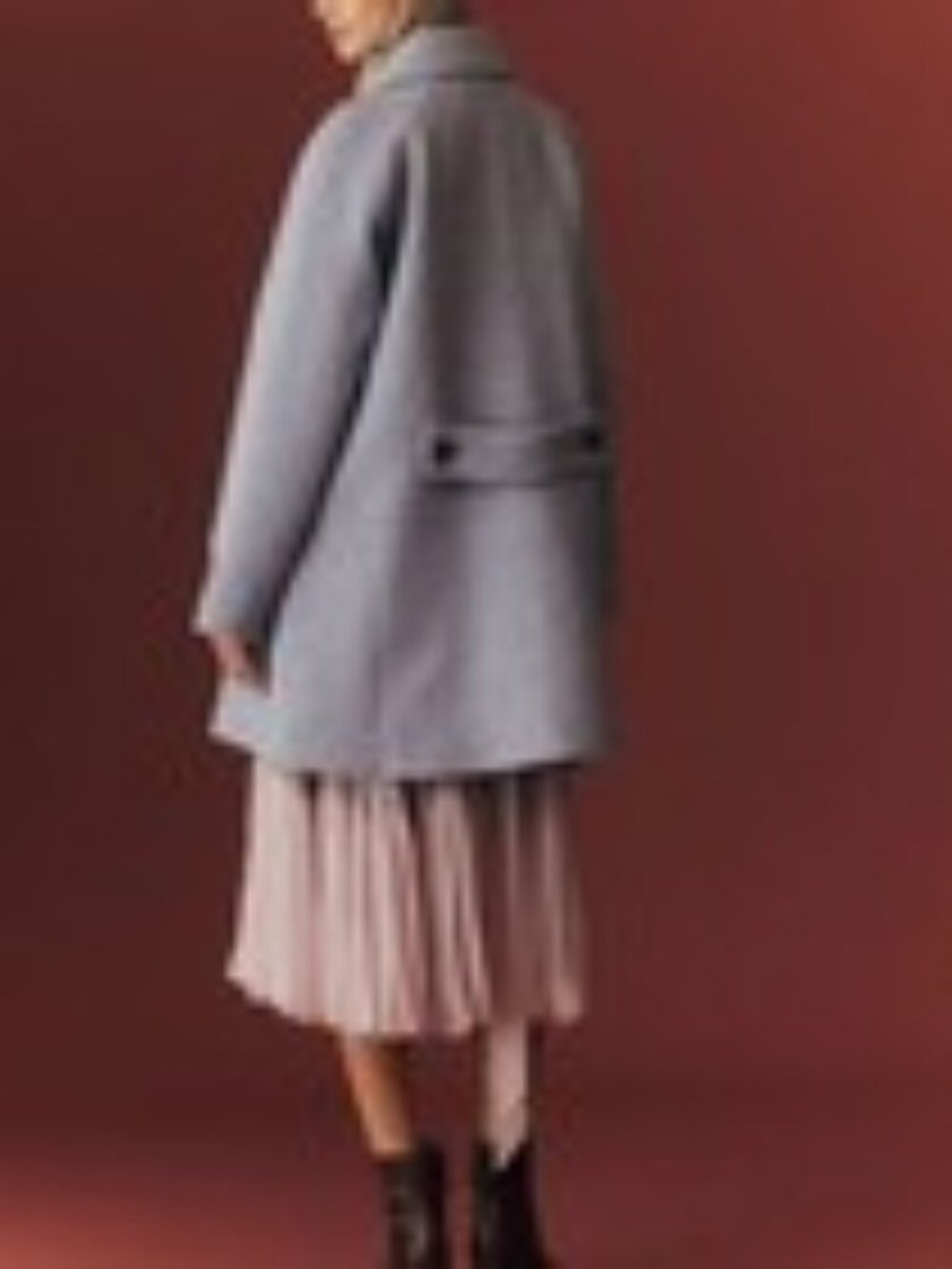 NWT Anthropologie Maeve ~Lavender Boucle Wool Blend Dropped Waist Coat ~ S ~$198